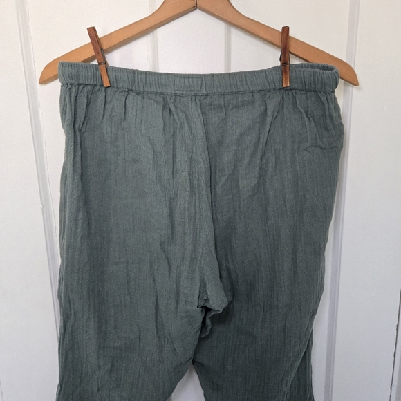 Pact Women's Organic Cotton Coastal Double Gauze Tapered Pull-On Pant Size L - Picture 10 of 13